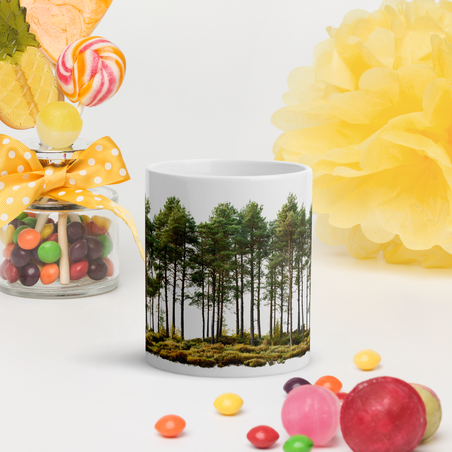 Vit Blank Mugg - Tallskog
