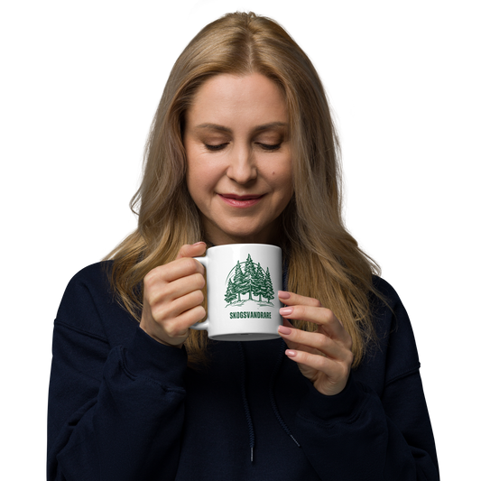 Vit Blank Mugg - Skogsvandrare