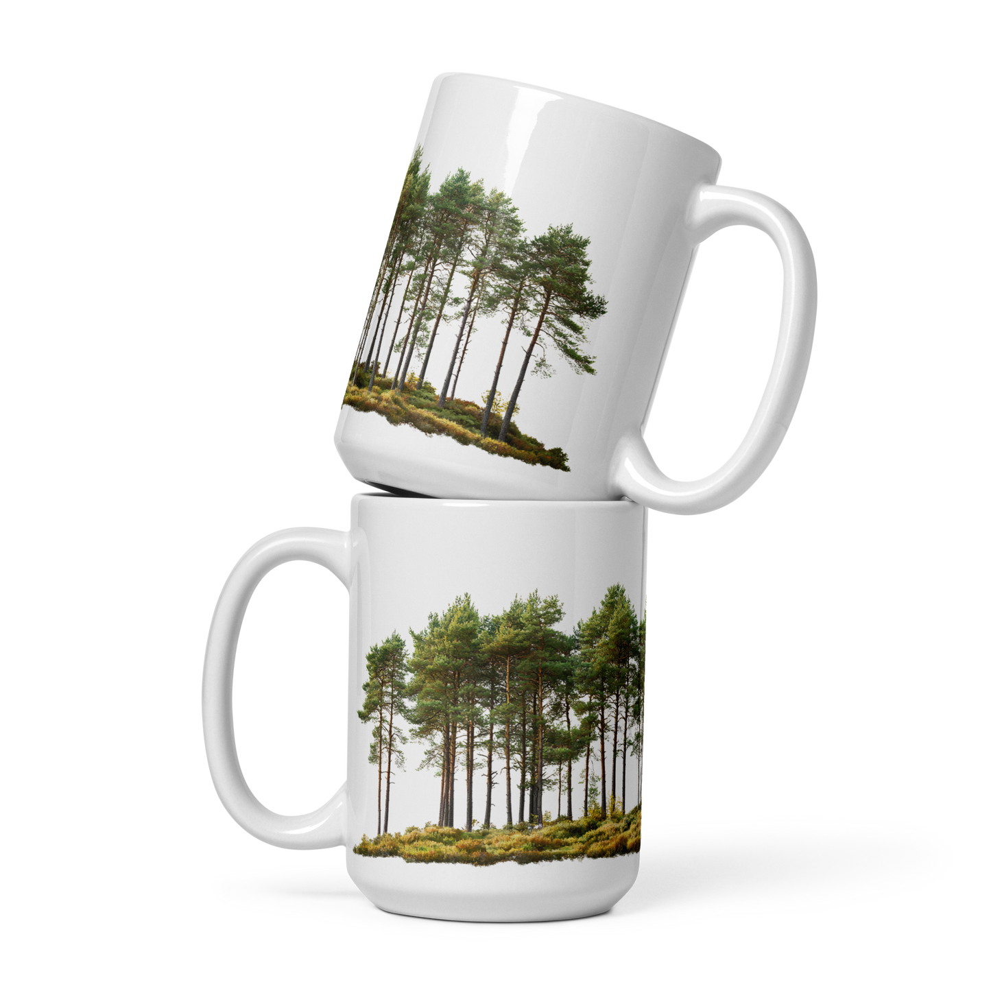 Vit Blank Mugg - Tallskog