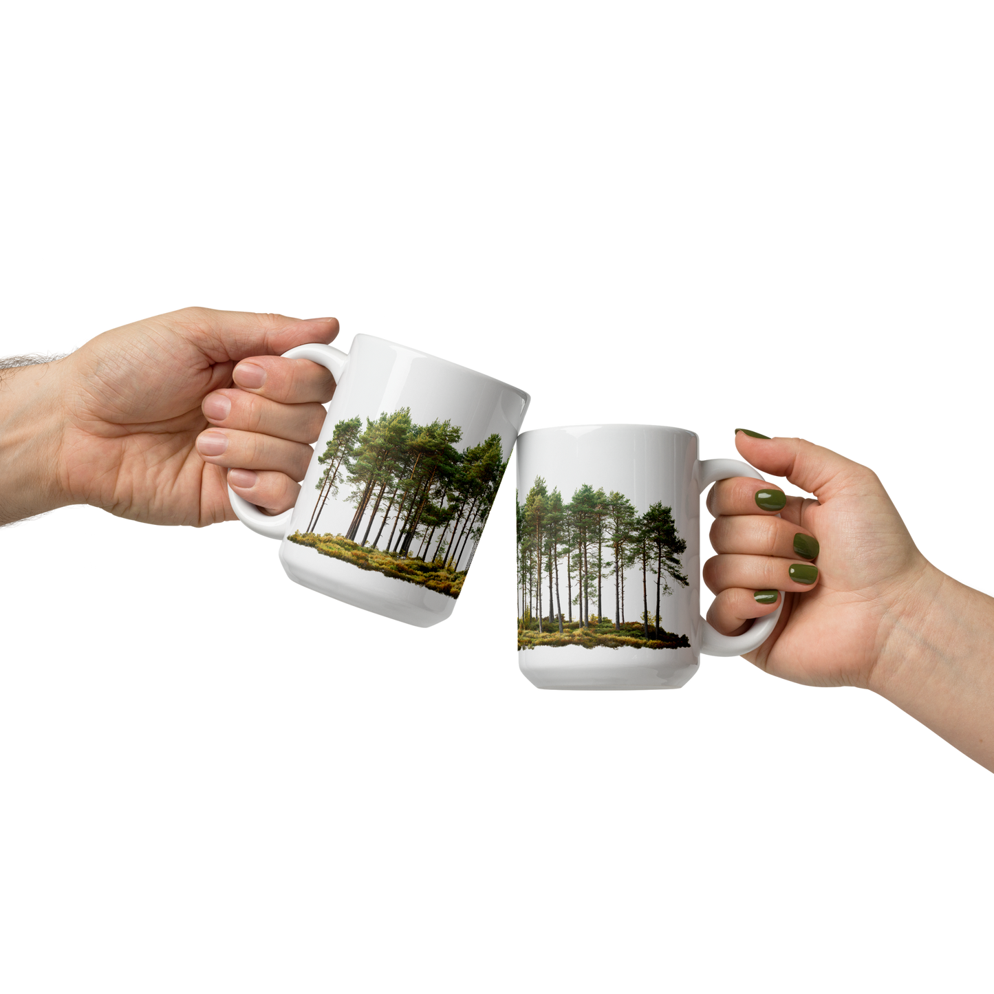 Vit Blank Mugg - Tallskog