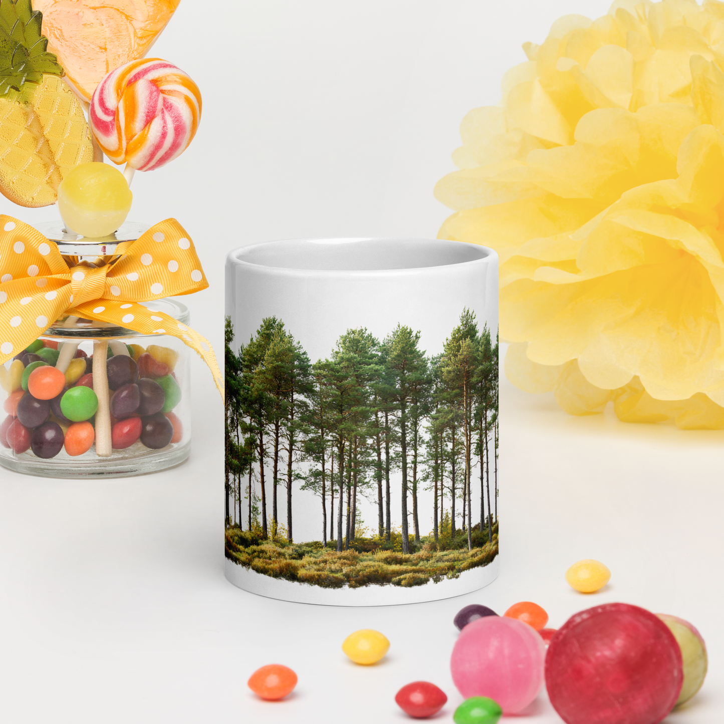 Vit Blank Mugg - Tallskog
