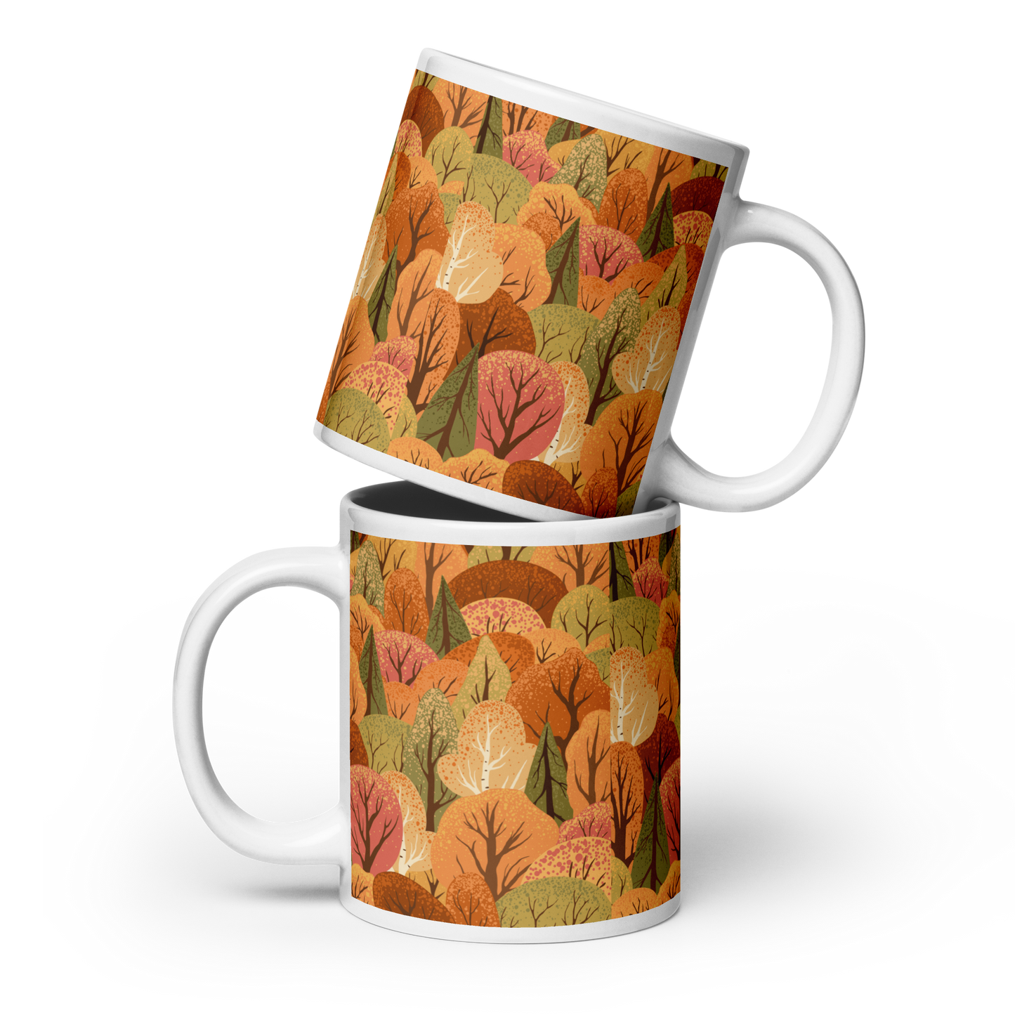 Vit Blank Mugg - Höstskog