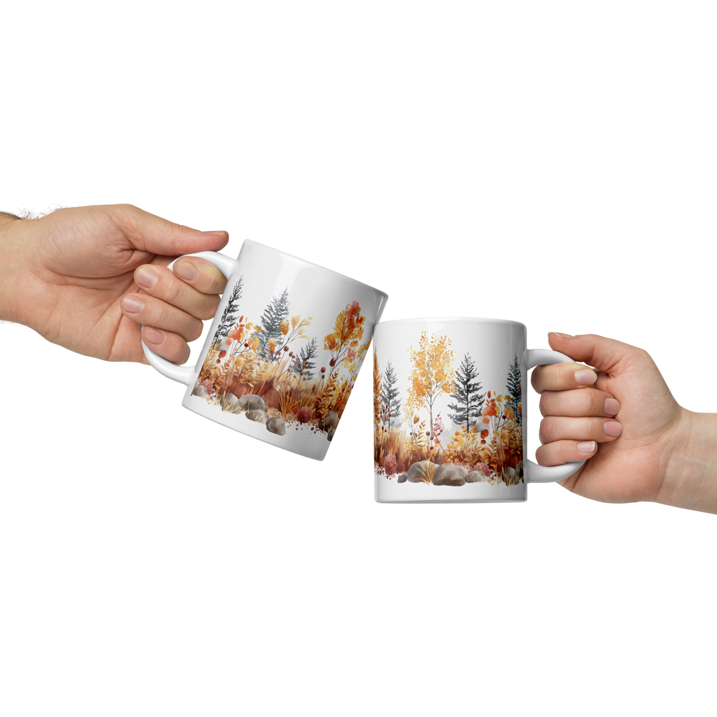 Vit Blank Mugg - Höstlandskap
