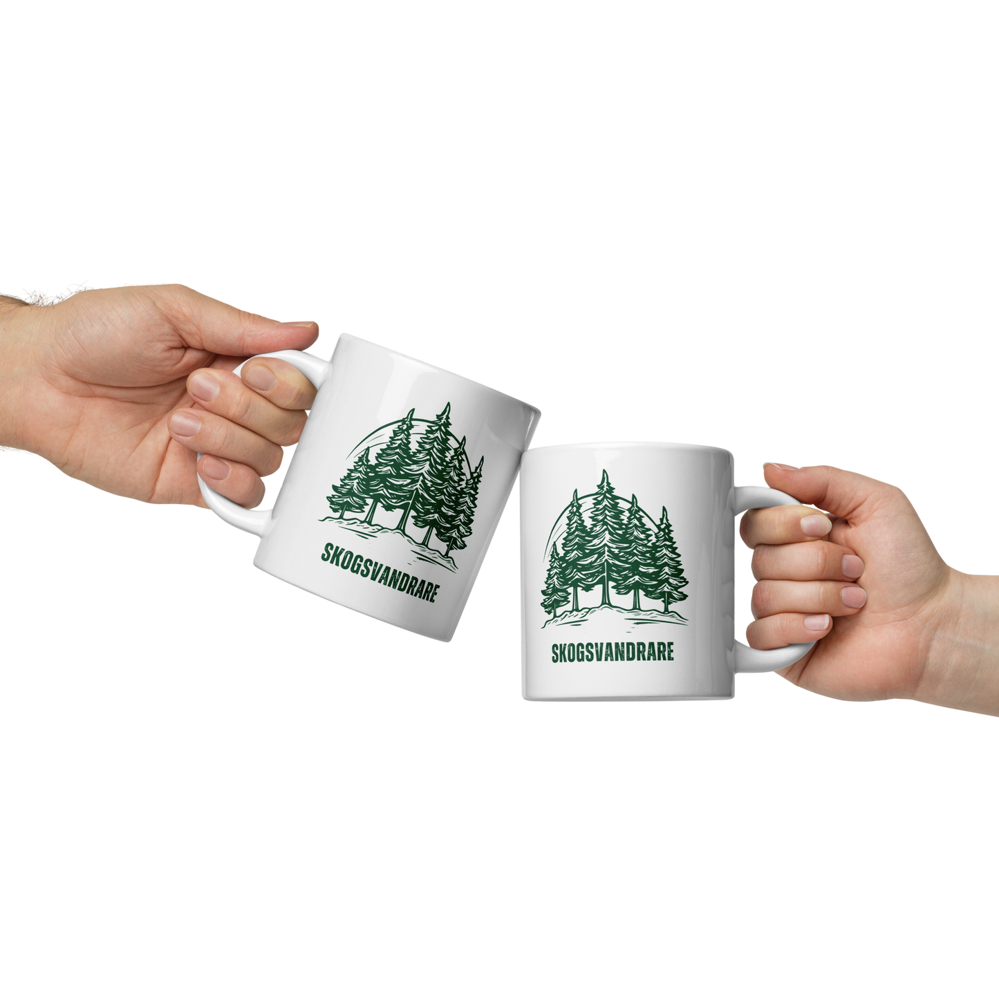 Vit Blank Mugg - Skogsvandrare