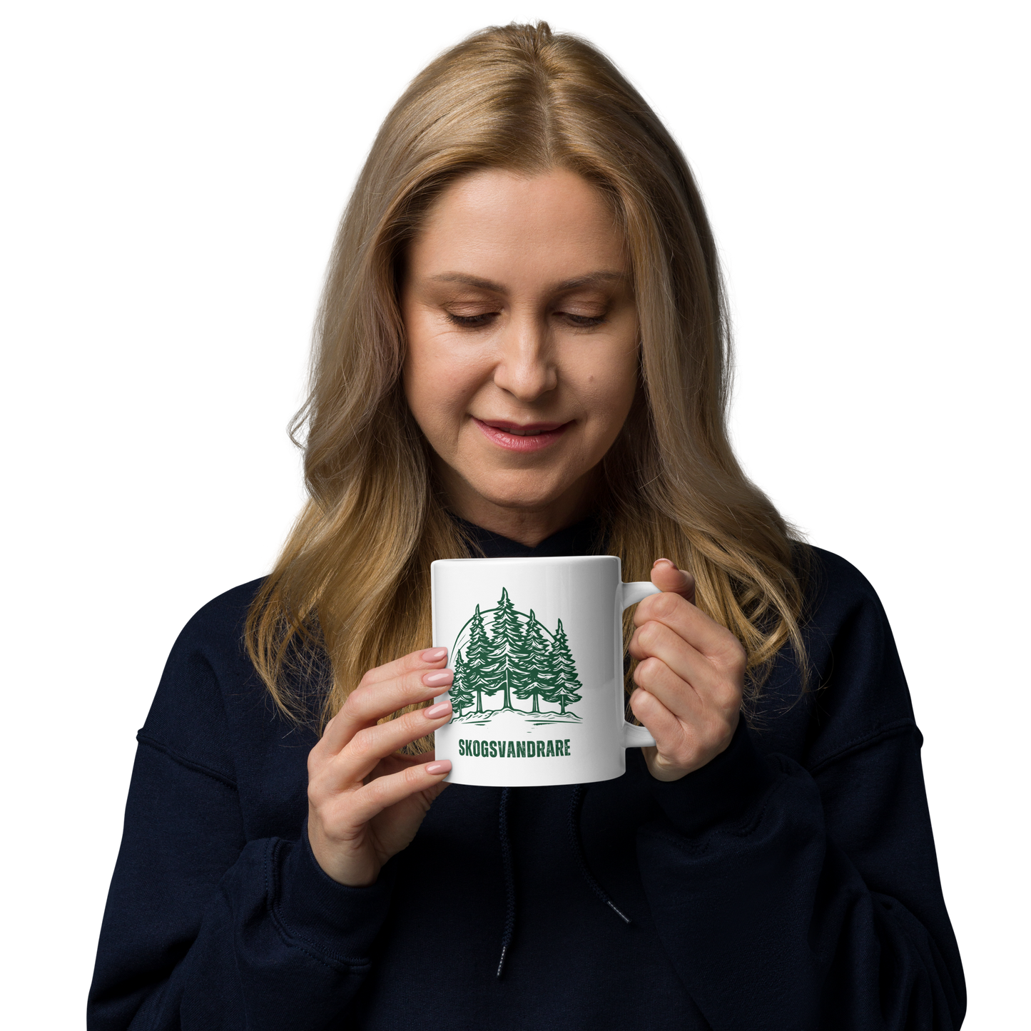 Vit Blank Mugg - Skogsvandrare