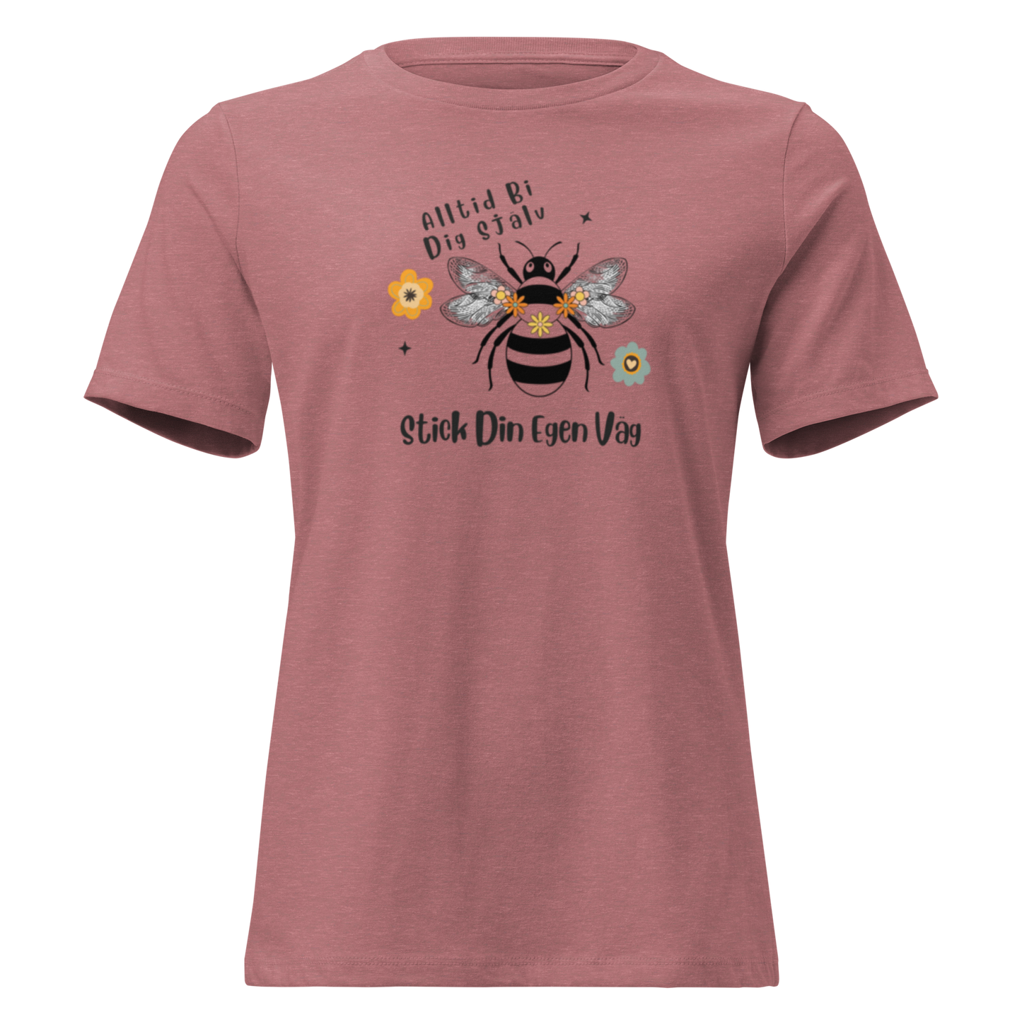 Avslappnad T-shirt för Kvinnor – Bi Dig Själv