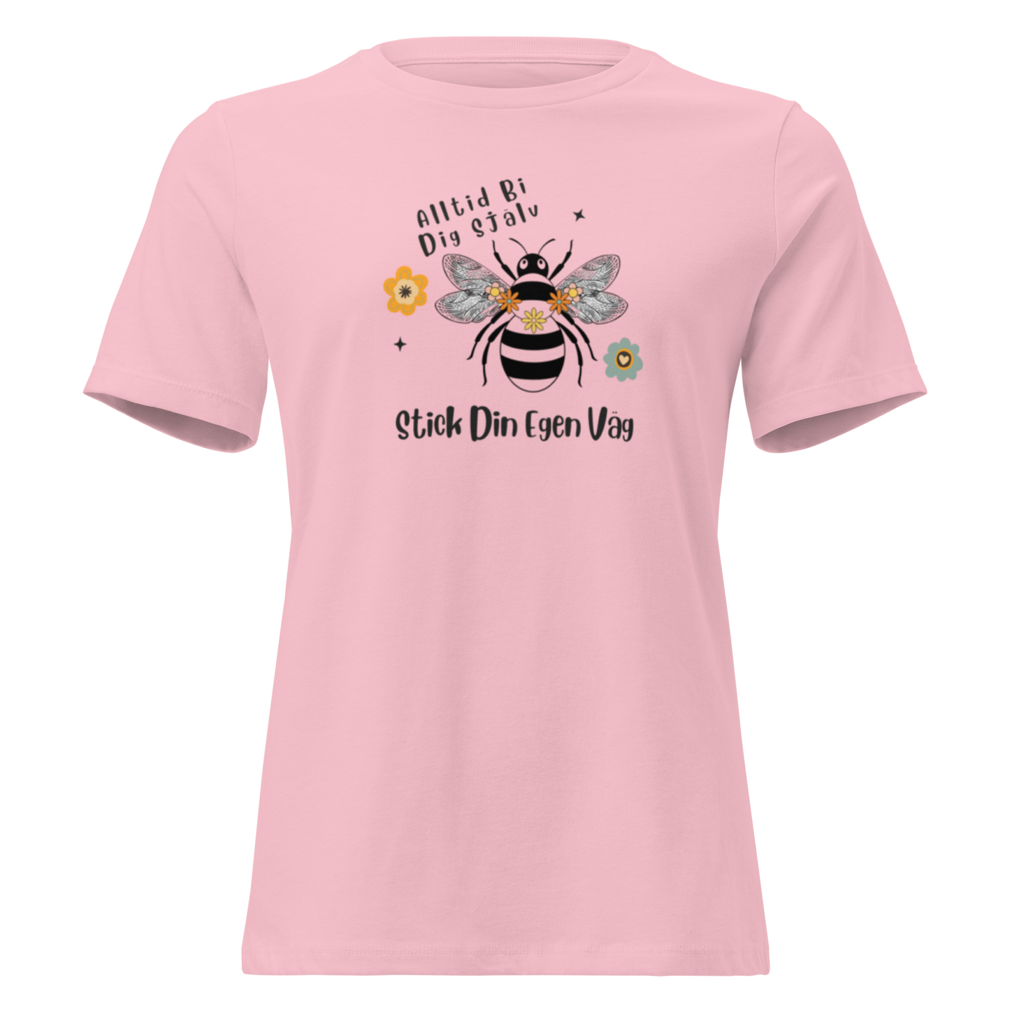 Avslappnad T-shirt för Kvinnor – Bi Dig Själv